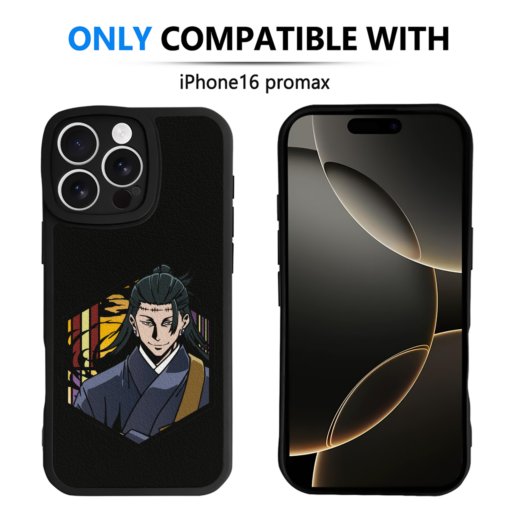 （画像用） 呪術廻戦 Jujutsu Kaisen 【iPhone 16シリーズ対応】シリコンスマホケース（レザー調） 材質：シリコン